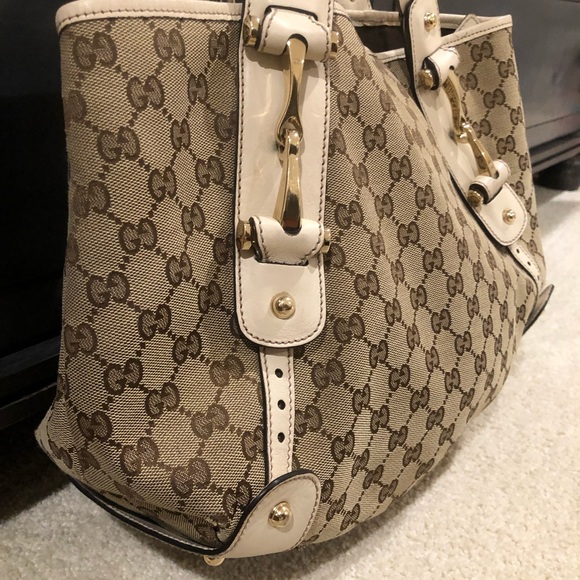 Vintage Gucci Pelham Canvas Off White Bag - Picture 3 of 12